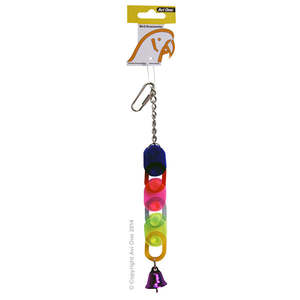 Avi One Bird Toys: Avi One Acrylic 3 Chains With Bell Bird Toy