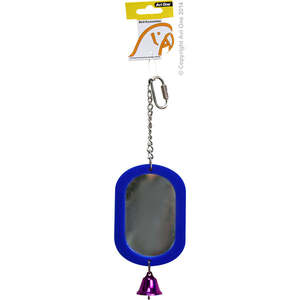 Avi One Acrylic Oval Mirror Bird Toy