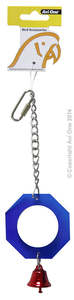 Avi One Bird Toys: Avi One Acrylic Mirror with Bell Bird Toy