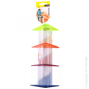 Avi One Parrot Toy Acrylic Foraging Triangles Stack Bird Toy