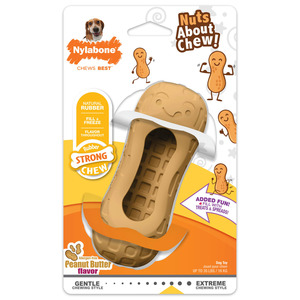 Nylabone Strong Chew Fillable Peanut Dog Treat Toy