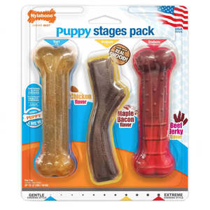 Nylabone Dog Toys: Nylabone Puppy Stages Triple Pack Dog Toy