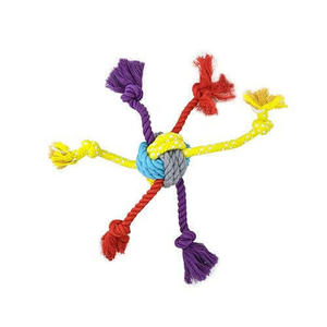 Knots of Fun Spider Tug Colourful 30cm Dog Toy