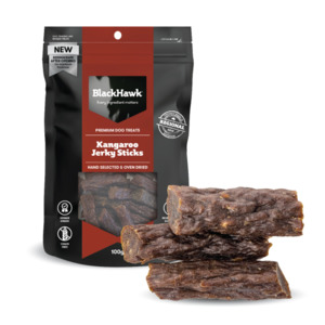 Black Hawk Treats Dog Kangaroo Jerky Sticks 100g