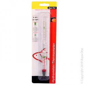 Aqua One Glass Heater: Aqua One Hydrometer with Glass Thermometer