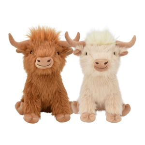 Multipet Dog Toys: Highland Cow Shaggy Dog Toy
