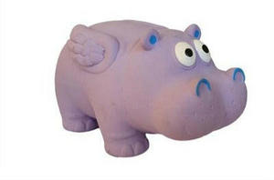 Latex Squeaky Grunter Flying Hippo 15cm