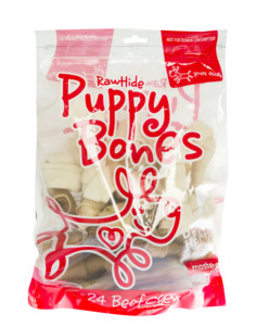 Yours Droolly Puppy Rawhide Bones Dog Treats