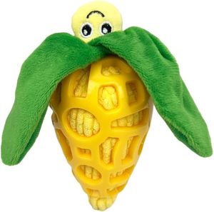 Ruff Play Vegemates Corn Squeaky Plush Dog Toy