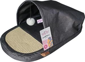 Trouble & Trix Cave N Scratch Cat Bed