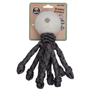 Pet One Blitz Octopus Glow In The Dark Ball Dog Toy