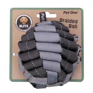 Pet One Blitz Braided Ball Dog Toy