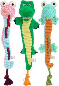Plush Animal With Rope Dog Toy