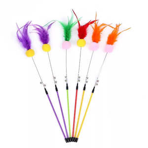 Best Selling: Pet City Colorful Ball Feather Cat Teaser