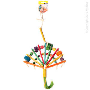 Best Selling: Avi One Wooden Fan with Beads Bird Toy