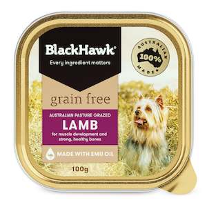 Black Hawk Dog Food: BLACK HAWK DOG GRAIN FREE - LAMB TIN 100gm
