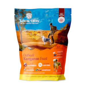 Addiction Dog Food: ADDICTION OUTBACK KANGAROO FEAST 900GM