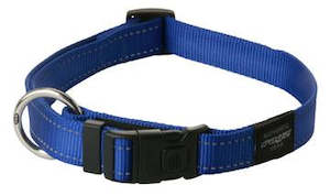 Collars And Leads: FANBELT COLLAR BLUE MED-LGE