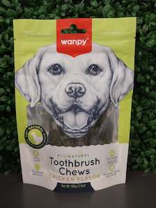 Health: WANPY DOG TOOTH BRUSH CHEWS CHICKEN FLAVOR 100GM