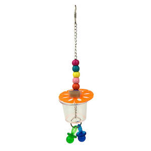 BIRD TOY FORAGING CUP WITH BEADS