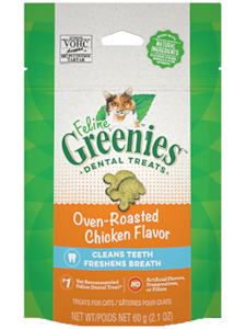 GREENIES FELINE OVEN ROASTED CHICKEN 60G