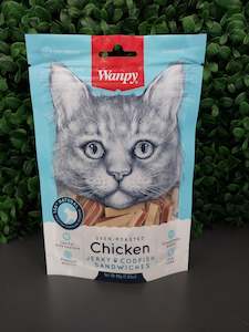 WANPY CAT CHICKEN JERKY & CODFISH SANDWICHES 80GM
