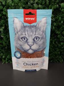 Cat Treats: WANPY CAT CHICKEN JERKY STRIPS 80GM
