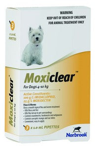 Flea Worm: MOXICLEAR DOG 4-10KG