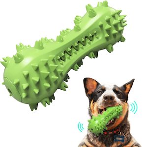 Toys: Dog Chew Toy - Squeaky Toothbrush Durable Rubber Toys for Teeth Cleaning