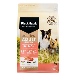 Dog: Black Hawk Grain Free Adult Salmon Dry Dog Food