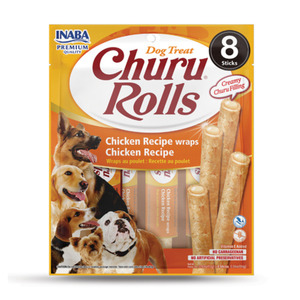 Dog Treats: Inaba Churu Rolls Chicken wraps with Chicken Recipe Dog Treats