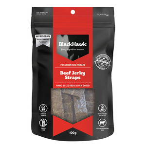 Dog Treats: Black Hawk Beef Jerky Straps Dog Treats