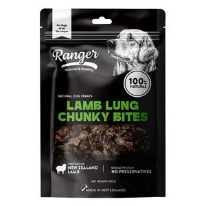 Dog Treats: Ranger Lamb Lung Chunky Bites Dog Treats