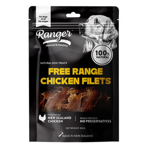 Dog Treats: Ranger Free Range Chicken Filets Dog Treats