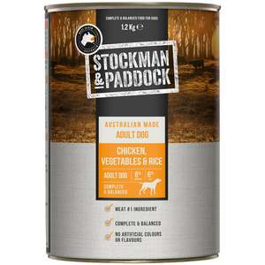Canned Food: Stockman & Paddock Chicken Vegetables & Rice 1.2kg x 6