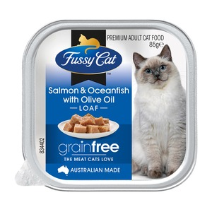 Canned Food: Fussy Cat Adult Grain Free Salmon & Oceanfish with Olive Oil 85g x 9