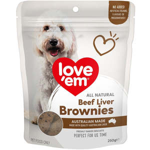 Treats: Love'em Beef Liver Brownies 250g x 5