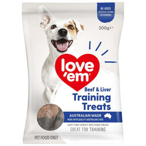 Treats: Love'em Beef & Liver Training Treats 200g x 5