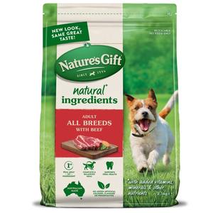 Dog: Nature's Gift Dog Beef 2.5kg x 4
