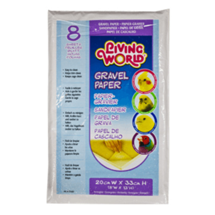 Products: LW Gravel Paper Rectangular 20x33cm 8pk