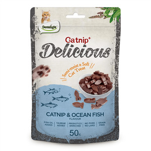 Dentalight Delicious Catnip & Ocean Fish Cat Treats 50g