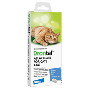 Drontal AllWormer for Cats 4kg - 2 Pack