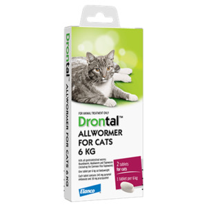 Drontal AllWormer for Cats 6kg - 2 Pack