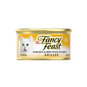 FANCY FEAST Adult Grilled Chicken Beef Feast in Gravy Wet Cat Food