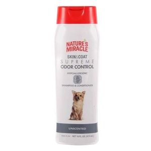 Products: Nature's Miracle Supreme Odour Control Hypoallergenic Shampoo and Conditioner for Dogs 473ml