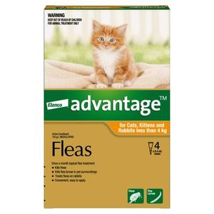 Advantage Spot-On Flea Treatment for Cats and Kittens up to 4kg