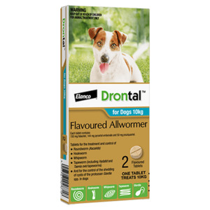 Products: Drontal AllWormer for Dogs 10kg - 2 Pack