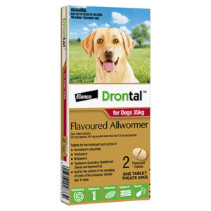 Products: Drontal AllWormer for Dogs 35kg - 2 Pack