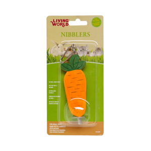 Living World Nibblers Wood Chews - Carrot on Sticks