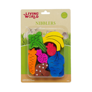 Living World Nibblers Wood Chews - Fruit & Vegie